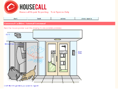 Reporting a problem with an external communal area via Houscall