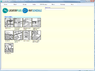 The first page you see when you open Locator Plus