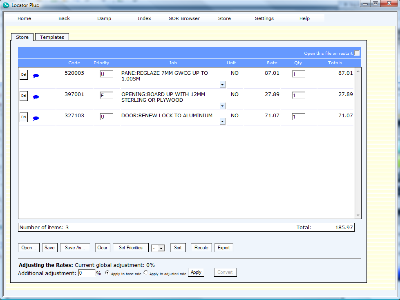 Locator Plus keeps a store of all the repair items allowing you to modify and customise before submitting a report