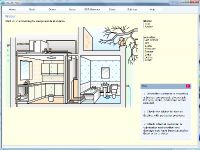 Screenshot of selecting a repair item in Locator Plus